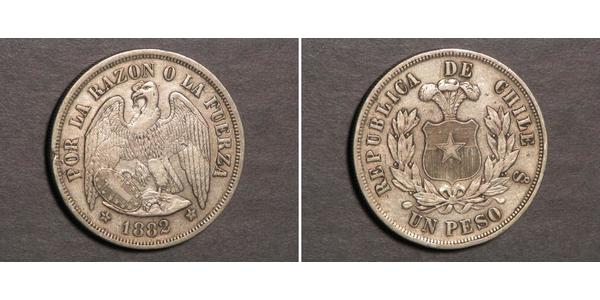 1 Peso Chile Silver 