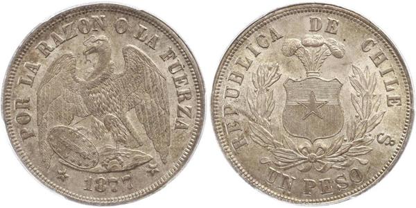 1 Peso Chile Silver 