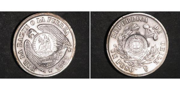 1 Peso Chile Silver 