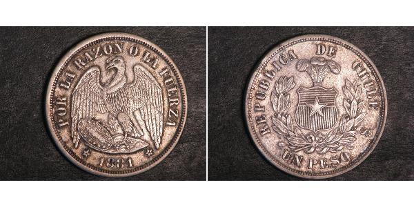 1 Peso Chile Silver 