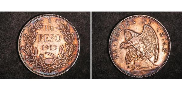 1 Peso Chile Silver 