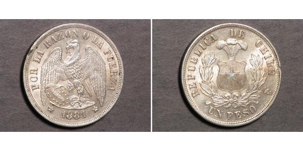 1 Peso Chile Silver 