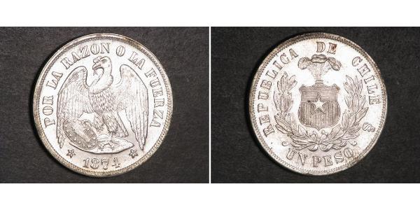 1 Peso Chile Silver 