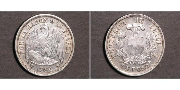 1 Peso Chile Silver 