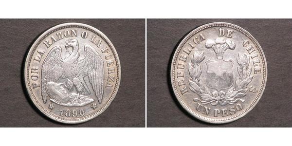 1 Peso Chile Silver 