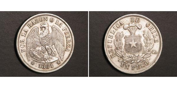 1 Peso Chile Silver 