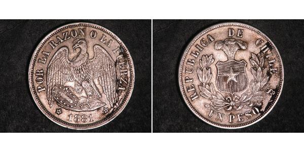 1 Peso Chile Silver 