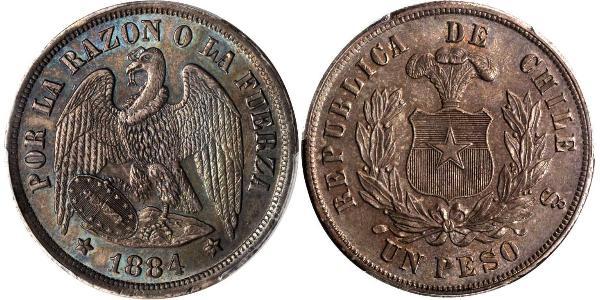 1 Peso Chile Silver 