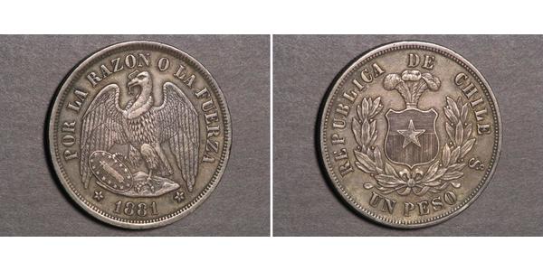1 Peso Chile Silver 