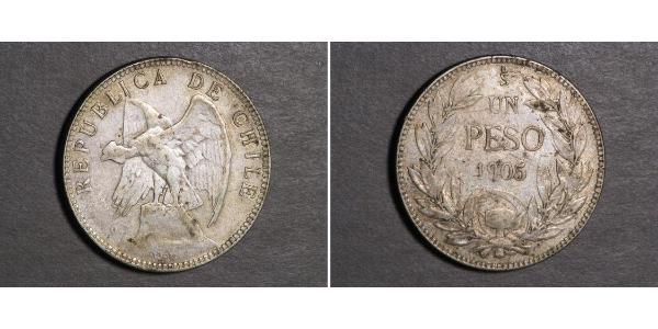 1 Peso Chile Silver 