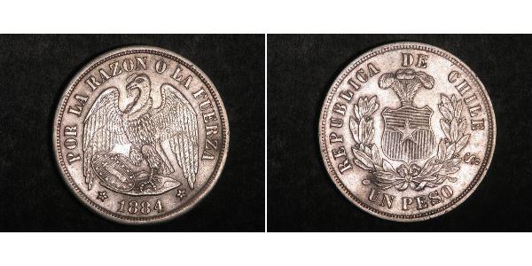 1 Peso Chile Silver 