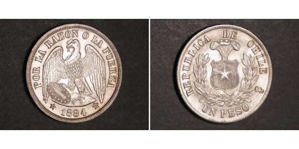 1 Peso Chile Silver 