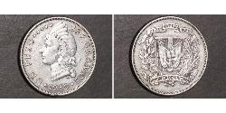 1 Peso Dominican Republic Silver 