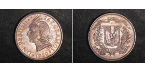 1 Peso Dominican Republic Silver 