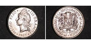 1 Peso Dominican Republic Silver 