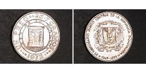 1 Peso Dominican Republic Silver 