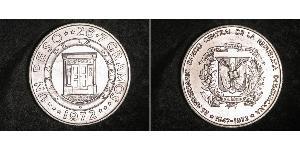 1 Peso Dominican Republic Silver 