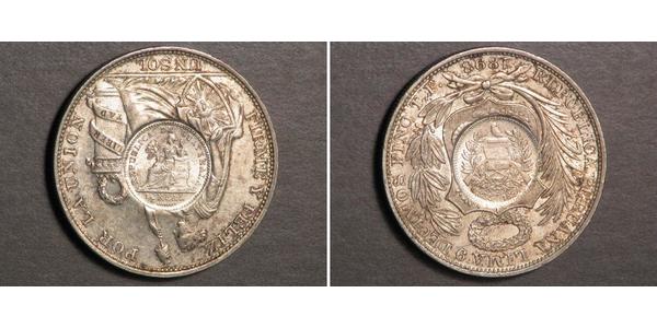 1 Peso Guatemala Silver 