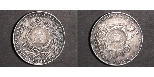 1 Peso Guatemala Silver 