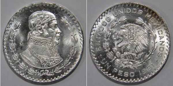 1 Peso Mexico Silver 