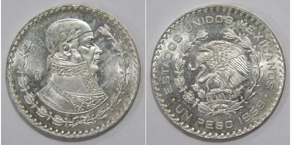 1 Peso Mexico Silver 
