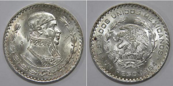 1 Peso Mexico Silver 
