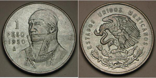 1 Peso Mexico Silver 