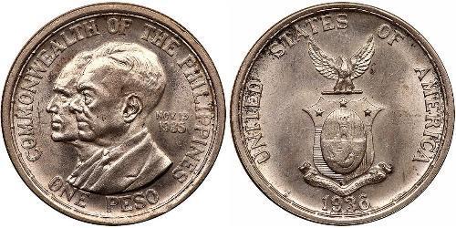 1 Peso Philippines Silver 