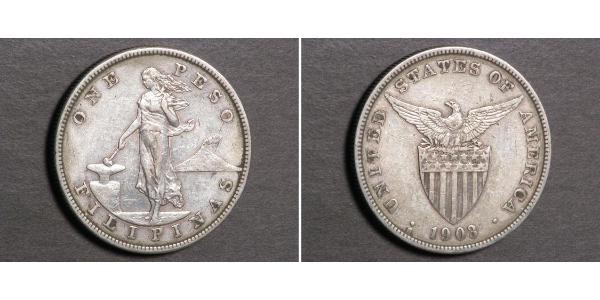 1 Peso Philippines Silver 