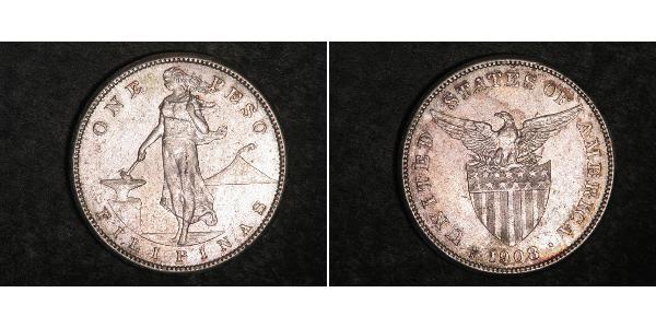 1 Peso Philippines Silver 
