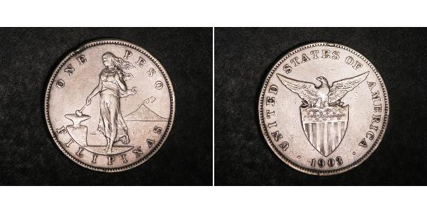 1 Peso Philippines Silver 