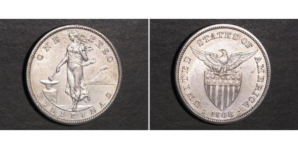 1 Peso Philippines Silver 