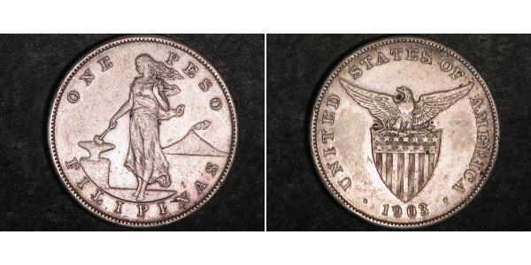 1 Peso Philippines Silver 