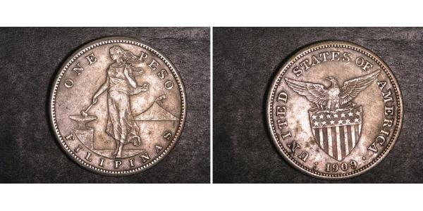 1 Peso Philippines Silver 