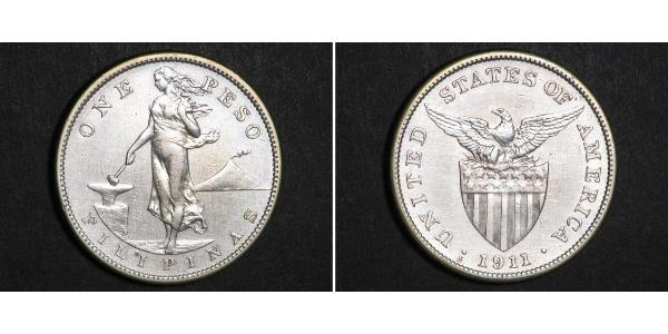 1 Peso Philippines Silver 