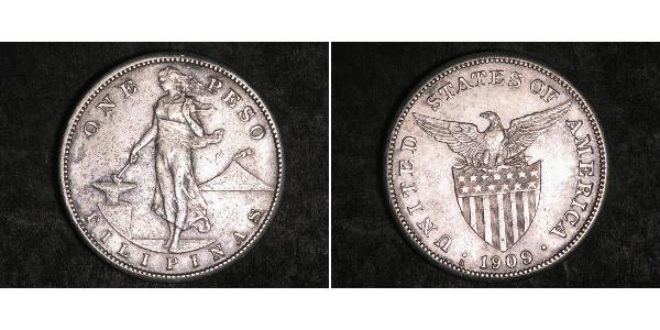 1 Peso Philippines Silver 