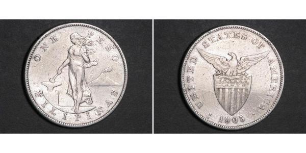 1 Peso Philippines Silver 
