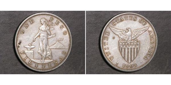 1 Peso Philippines Silver 