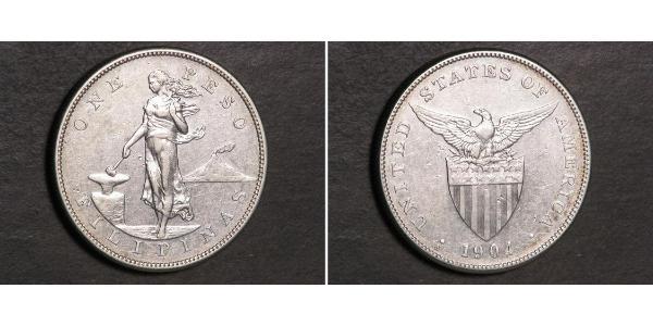 1 Peso Philippines Silver 