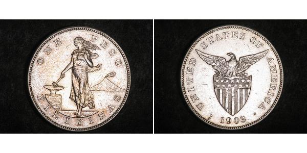 1 Peso Philippines Silver 