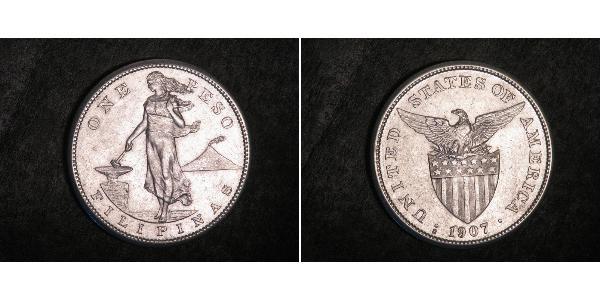 1 Peso Philippines Silver 