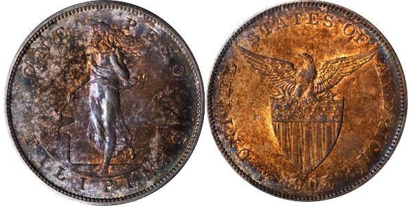 1 Peso Philippines Silver 