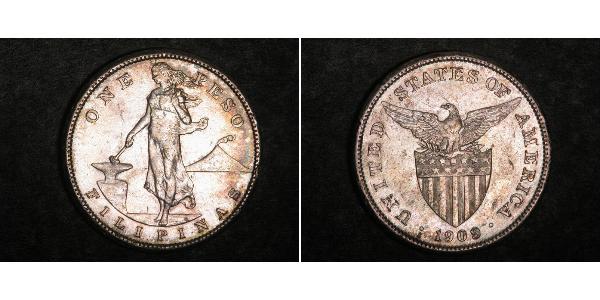 1 Peso Philippines Silver 