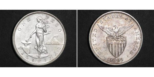 1 Peso Philippines Silver 