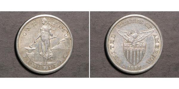 1 Peso Philippines Silver 