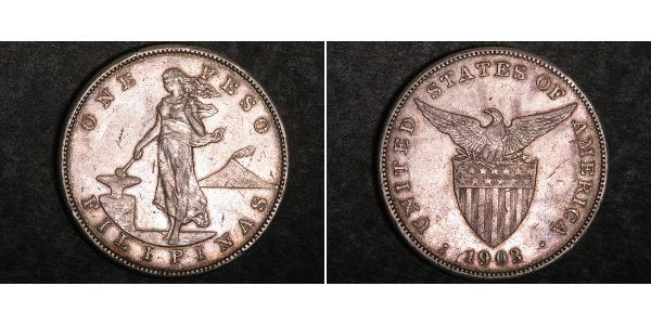 1 Peso Philippines Silver 