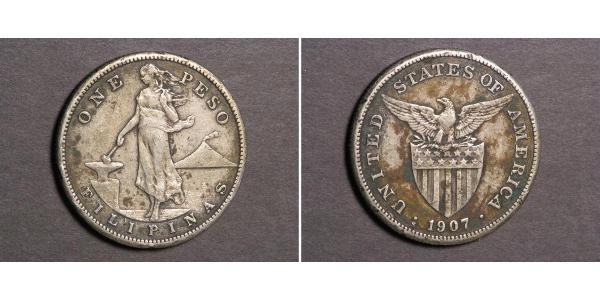 1 Peso Philippines Silver 