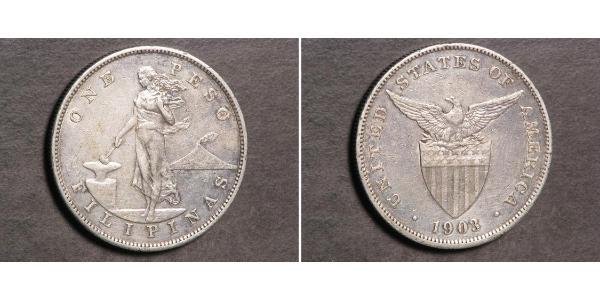 1 Peso Philippines Silver 