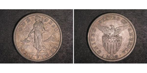 1 Peso Philippines Silver 