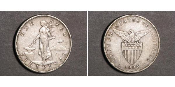 1 Peso Philippines Silver 